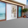 imagePure Garden 12Pack Polypropylene Interlocking Patio Deck Tiles  WeatherResistant Outdoor Flooring for Balcony Porch and Garage GreenGray