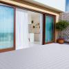 imagePure Garden 12Pack Polypropylene Interlocking Patio Deck Tiles  WeatherResistant Outdoor Flooring for Balcony Porch and Garage GreenGray