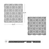 imagePure Garden 12Pack Polypropylene Interlocking Patio Deck Tiles  WeatherResistant Outdoor Flooring for Balcony Porch and Garage GreenGray