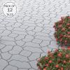 imagePure Garden 12Pack Polypropylene Interlocking Patio Deck Tiles  WeatherResistant Outdoor Flooring for Balcony Porch and Garage GreenGray