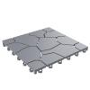 imagePure Garden 12Pack Polypropylene Interlocking Patio Deck Tiles  WeatherResistant Outdoor Flooring for Balcony Porch and Garage GreenGray