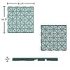 imagePure Garden 12Pack Polypropylene Interlocking Patio Deck Tiles  WeatherResistant Outdoor Flooring for Balcony Porch and Garage GreenGreen