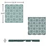imagePure Garden 12Pack Polypropylene Interlocking Patio Deck Tiles  WeatherResistant Outdoor Flooring for Balcony Porch and Garage GreenGreen