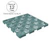 imagePure Garden 12Pack Polypropylene Interlocking Patio Deck Tiles  WeatherResistant Outdoor Flooring for Balcony Porch and Garage GreenGreen
