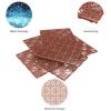 imagePure Garden 12Pack Polypropylene Interlocking Patio Deck Tiles  WeatherResistant Outdoor Flooring for Balcony Porch and Garage GreenTerracotta