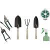 imagePure Garden 7 Piece Gardening Tool Set  Mini Planting and Repotting Kit and Carrying Tote Bag Organizer for Succulents Herbs and Bonsai Plants7 Piece