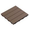 imagePure Garden Patio and Deck Tiles  24Pack Interlocking 12x12 Wood Plastic Composite WeatherResistant Outdoor Flooring Pavers BrownBrown