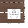 imagePure Garden Patio and Deck Tiles  24Pack Interlocking 12x12 Wood Plastic Composite WeatherResistant Outdoor Flooring Pavers BrownBrown