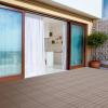 imagePure Garden Patio and Deck Tiles  24Pack Interlocking 12x12 Wood Plastic Composite WeatherResistant Outdoor Flooring Pavers BrownBrown