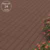 imagePure Garden Patio and Deck Tiles  24Pack Interlocking 12x12 Wood Plastic Composite WeatherResistant Outdoor Flooring Pavers BrownBrown