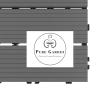 imagePure Garden Patio and Deck Tiles  24Pack Interlocking 12x12 Wood Plastic Composite WeatherResistant Outdoor Flooring Pavers BrownDark Gray