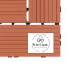 imagePure Garden Patio and Deck Tiles  24Pack Interlocking 12x12 Wood Plastic Composite WeatherResistant Outdoor Flooring Pavers BrownTerracotta