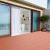 imagePure Garden Patio and Deck Tiles  24Pack Interlocking 12x12 Wood Plastic Composite WeatherResistant Outdoor Flooring Pavers BrownTerracotta