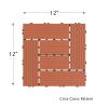imagePure Garden Patio and Deck Tiles  24Pack Interlocking 12x12 Wood Plastic Composite WeatherResistant Outdoor Flooring Pavers BrownTerracotta