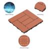 imagePure Garden Patio and Deck Tiles  24Pack Interlocking 12x12 Wood Plastic Composite WeatherResistant Outdoor Flooring Pavers BrownTerracotta