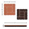 imagePure Garden Patio and Deck Tiles  24Pack Interlocking 12x12 Wood Plastic Composite WeatherResistant Outdoor Flooring Pavers BrownTerracotta