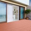 imagePure Garden Patio and Deck Tiles  24Pack Interlocking 12x12 Wood Plastic Composite WeatherResistant Outdoor Flooring Pavers BrownTerracotta