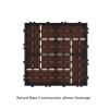 imagePure Garden Patio and Deck Tiles  24Pack Interlocking 12x12 Wood Plastic Composite WeatherResistant Outdoor Flooring Pavers BrownTerracotta