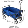 imageWakeman 75CMP1096 Outdoors Folding Wagon  Collapsible AllTerrain Utility Pull Cart with Telescoping Handle for Camping Beach Sports or Grocery ShoppingSlim Wheels