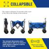 imageWakeman 75CMP1096 Outdoors Folding Wagon  Collapsible AllTerrain Utility Pull Cart with Telescoping Handle for Camping Beach Sports or Grocery ShoppingJumbo Wheels