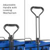 imageWakeman 75CMP1096 Outdoors Folding Wagon  Collapsible AllTerrain Utility Pull Cart with Telescoping Handle for Camping Beach Sports or Grocery ShoppingSlim Wheels