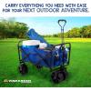 imageWakeman 75CMP1096 Outdoors Folding Wagon  Collapsible AllTerrain Utility Pull Cart with Telescoping Handle for Camping Beach Sports or Grocery ShoppingJumbo Wheels