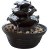imageIndoor Fountain with LED Lights  Cascading 3Tier Lighted Tabletop Water Feature with Soothing Sound  Zen Dcor for Home or Office by Pure Garden