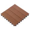 imageInterlocking Deck Tiles  6Pack 116in Wood Plastic Composite AllWeather Outdoor Flooring Balcony Poolside or Patio by Pure Garden GrayBrown