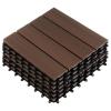 imageInterlocking Deck Tiles  6Pack 116in Wood Plastic Composite AllWeather Outdoor Flooring Balcony Poolside or Patio by Pure Garden GrayMocha Brown Woodgrain