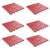 imagePure Garden 12Pack Polypropylene Interlocking Patio Deck Tiles  WeatherResistant Outdoor Flooring for Balcony Porch and Garage GreenBrick Red
