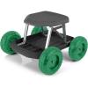imagePure Garden 82VY021 Cart Rolling Stool with Wheels Seat and Tool Tray for Weeding Planting or Lawn Care  Gardening Accessories and Supplies 175x19 GreenBlack