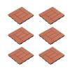 imagePure Garden Patio and Deck Tiles  24Pack Interlocking 12x12 Wood Plastic Composite WeatherResistant Outdoor Flooring Pavers BrownTerracotta
