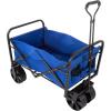 imageWakeman 75CMP1096 Outdoors Folding Wagon  Collapsible AllTerrain Utility Pull Cart with Telescoping Handle for Camping Beach Sports or Grocery ShoppingJumbo Wheels