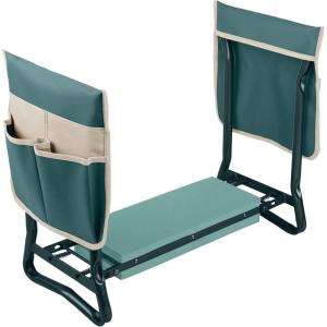 imageGarden Kneeler and Seat  2in1 Foldable Garden Kneeling Pad and Stool with Removable Pockets for Gardening Tools  Gardening Gifts for Women Mom Dad Seniors or Grandparents by Pure Garden Green