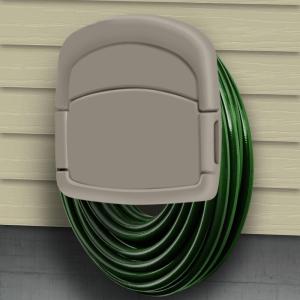 imageWall Mounted Garden Hose Storage Caddy  150Foot Capacity for Standard 58quot Garden Hose Outdoor Hanging Organizer Cabinet by StoAway