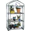 image4 Tier Mini Greenhouse  Portable Greenhouse with RustResistant Frame and PVC Cover for IndoorOutdoor  275x19x63Inch Green House by Pure Garden3 Tier