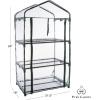 image4 Tier Mini Greenhouse  Portable Greenhouse with RustResistant Frame and PVC Cover for IndoorOutdoor  275x19x63Inch Green House by Pure Garden3 Tier
