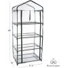 image4 Tier Mini Greenhouse  Portable Greenhouse with RustResistant Frame and PVC Cover for IndoorOutdoor  275x19x63Inch Green House by Pure Garden4 Tier