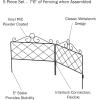 image4Piece Lawn and Flower Bed Edging  Modular NoDig Plastic Fencing for Garden Border  Interlocking Fence for Landscaping by Pure Garden BlackAzalea