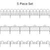 image4Piece Lawn and Flower Bed Edging  Modular NoDig Plastic Fencing for Garden Border  Interlocking Fence for Landscaping by Pure Garden BlackAzalea