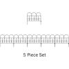 image4Piece Lawn and Flower Bed Edging  Modular NoDig Plastic Fencing for Garden Border  Interlocking Fence for Landscaping by Pure Garden BlackIris
