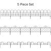 image4Piece Lawn and Flower Bed Edging  Modular NoDig Plastic Fencing for Garden Border  Interlocking Fence for Landscaping by Pure Garden BlackIris