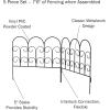 image4Piece Lawn and Flower Bed Edging  Modular NoDig Plastic Fencing for Garden Border  Interlocking Fence for Landscaping by Pure Garden BlackIris