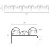 image4Piece Lawn and Flower Bed Edging  Modular NoDig Plastic Fencing for Garden Border  Interlocking Fence for Landscaping by Pure Garden BlackMimosa