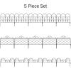image4Piece Lawn and Flower Bed Edging  Modular NoDig Plastic Fencing for Garden Border  Interlocking Fence for Landscaping by Pure Garden BlackMimosa