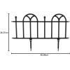 image4Piece Lawn and Flower Bed Edging  Modular NoDig Plastic Fencing for Garden Border  Interlocking Fence for Landscaping by Pure Garden BlackVictorian
