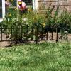 image4Piece Lawn and Flower Bed Edging  Modular NoDig Plastic Fencing for Garden Border  Interlocking Fence for Landscaping by Pure Garden BlackVictorian