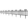 image4Piece Lawn and Flower Bed Edging  Modular NoDig Plastic Fencing for Garden Border  Interlocking Fence for Landscaping by Pure Garden BlackVictorian