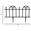 image4Piece Lawn and Flower Bed Edging  Modular NoDig Plastic Fencing for Garden Border  Interlocking Fence for Landscaping by Pure Garden BlackVictorian