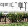 image4Piece Lawn and Flower Bed Edging  Modular NoDig Plastic Fencing for Garden Border  Interlocking Fence for Landscaping by Pure Garden BlackVictorian